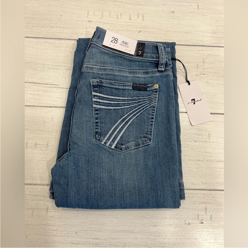 7 For All Mankind Dojo Original Jeans Women Flare Leg Trouser NWT Size 28 7FAMK